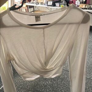 Elegant White Long Sleeve Top